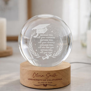 Graduation Crystal Ball Night Light, Graduation Gift, Class of 2026, Senior 2026 Gift,Highschool College Graduation Gift For Bestie,Daughter