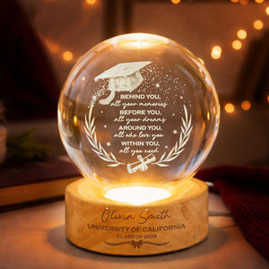 Graduation Crystal Ball Night Light, Graduation Gift, Class of 2026, Senior 2026 Gift,Highschool College Graduation Gift For Bestie,Daughter