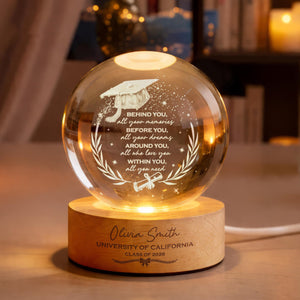 Graduation Crystal Ball Night Light, Graduation Gift, Class of 2026, Senior 2026 Gift,Highschool College Graduation Gift For Bestie,Daughter