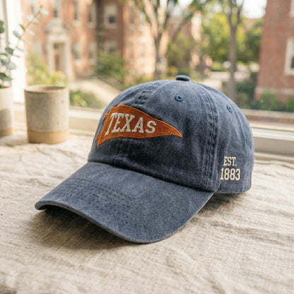Embroidered Custom Gameday Pennant Hat, Vintage College Football Cap, Custom University Baseball Hat, Personalized Tailgate Apparel