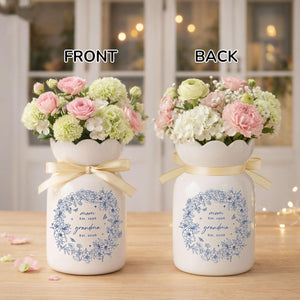 New Grandma Flower Vase, First Time Grandma Gift, Mothers Day Gift for Mom, Grandma to Be Gift for Nana, Pregnancy Announcement, Birthday Gift