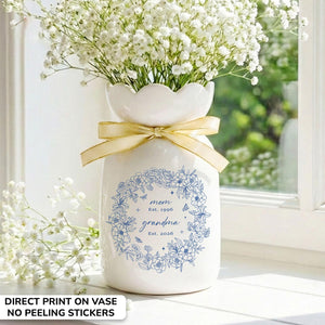 New Grandma Flower Vase, First Time Grandma Gift, Mothers Day Gift for Mom, Grandma to Be Gift for Nana, Pregnancy Announcement, Birthday Gift