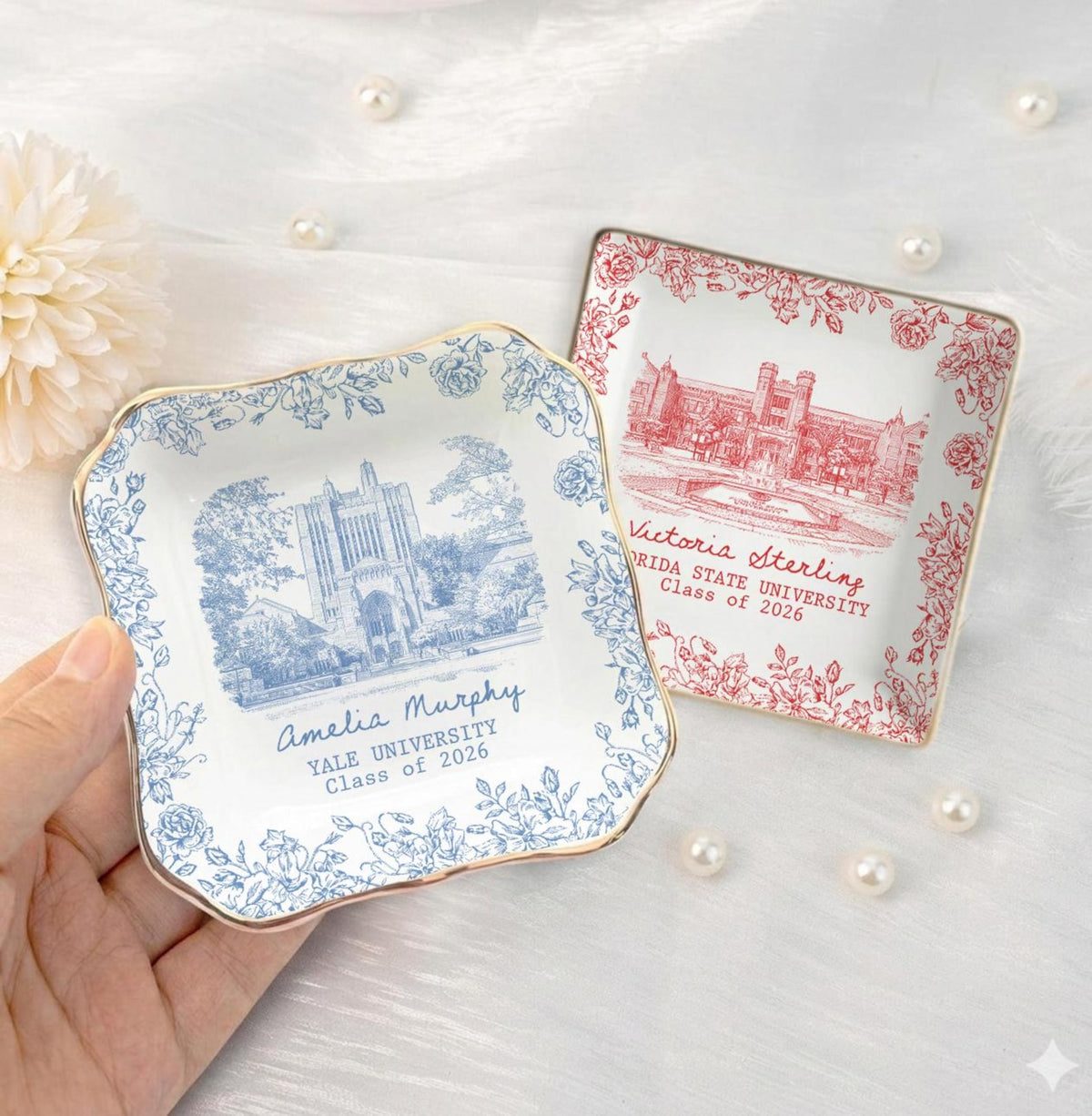 Custom University Jewelry Dish, Custom Graduation Gifts, College Graduation Ring Dish, Gifts For Her, Grad Gifts For Daughter, Class Of 2026