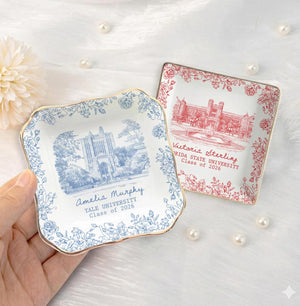Custom University Jewelry Dish, Custom Graduation Gifts, College Graduation Ring Dish, Gifts For Her, Grad Gifts For Daughter, Class Of 2026