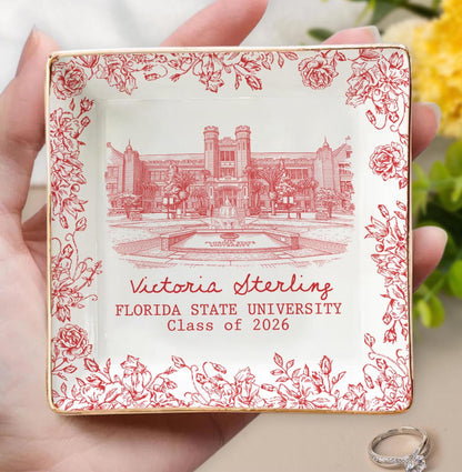 Custom University Jewelry Dish, Custom Graduation Gifts, College Graduation Ring Dish, Gifts For Her, Grad Gifts For Daughter, Class Of 2026