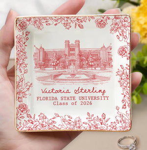Custom University Jewelry Dish, Custom Graduation Gifts, College Graduation Ring Dish, Gifts For Her, Grad Gifts For Daughter, Class Of 2026