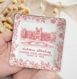 Custom University Jewelry Dish, Custom Graduation Gifts, College Graduation Ring Dish, Gifts For Her, Grad Gifts For Daughter, Class Of 2026