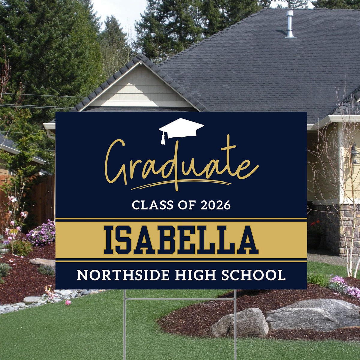 Personalized Graduation Yard Sign, Class of 2026, Custom Grad Yard Sign