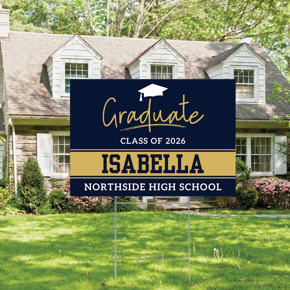 Personalized Graduation Yard Sign, Class of 2026, Custom Grad Yard Sign