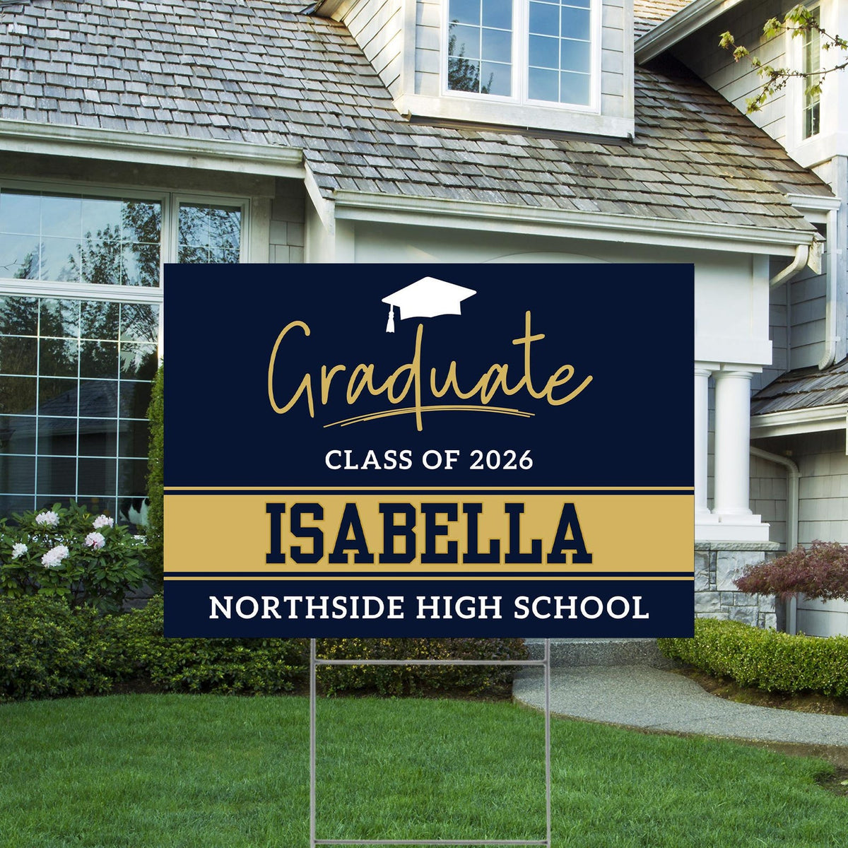 Personalized Graduation Yard Sign, Class of 2026, Custom Grad Yard Sign