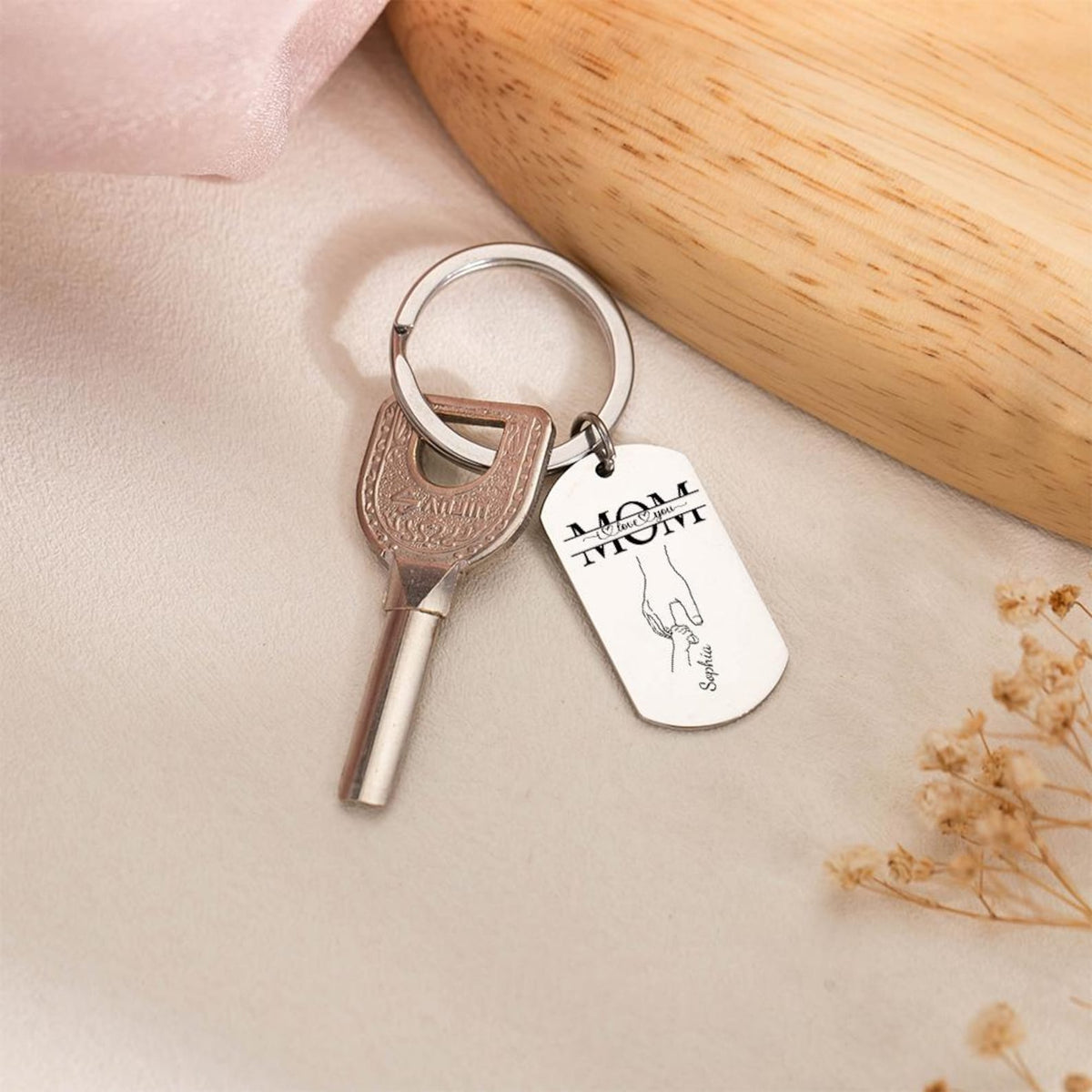 Custom Photo Metal Keychain: Gift for Mum & Nanna, Mother's Day Keepsake, Photo Gift for Mum, First Mothers' Day Gift, Anniversary Gift