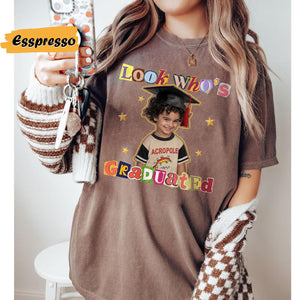 Personalized Graduation Shirt: Look's Who Graduated Vintage Photo Shirt, Graduation Outfit For Mom Dad, Photo Graduation Tee, Graduation Day