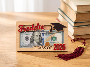Graduation Money Holder Personalized, Class of 2026 Gift, High School Graduation Gift for Graduates, Custom Grad Cash Keepsake