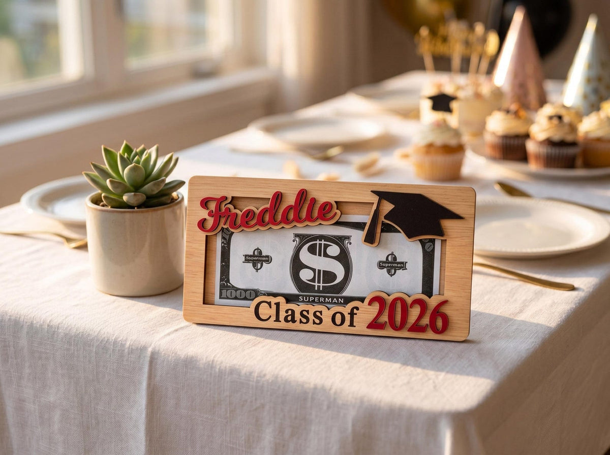 Graduation Money Holder Personalized, Class of 2026 Gift, High School Graduation Gift for Graduates, Custom Grad Cash Keepsake
