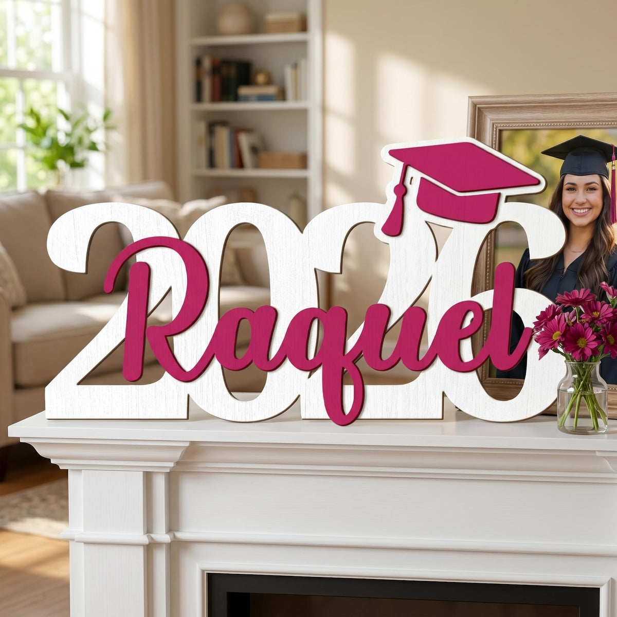 Personalized Graduation Party Sign, Custom Wooden Graduation Decorations, Graduation Party Decor, Gift Table Photo Prop - Class of 2026