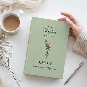 Personalized Graduation Journal Custom Name Notebook Class of 2026 College Graduate Gift for Her The Next Chapter Begins Keepsake