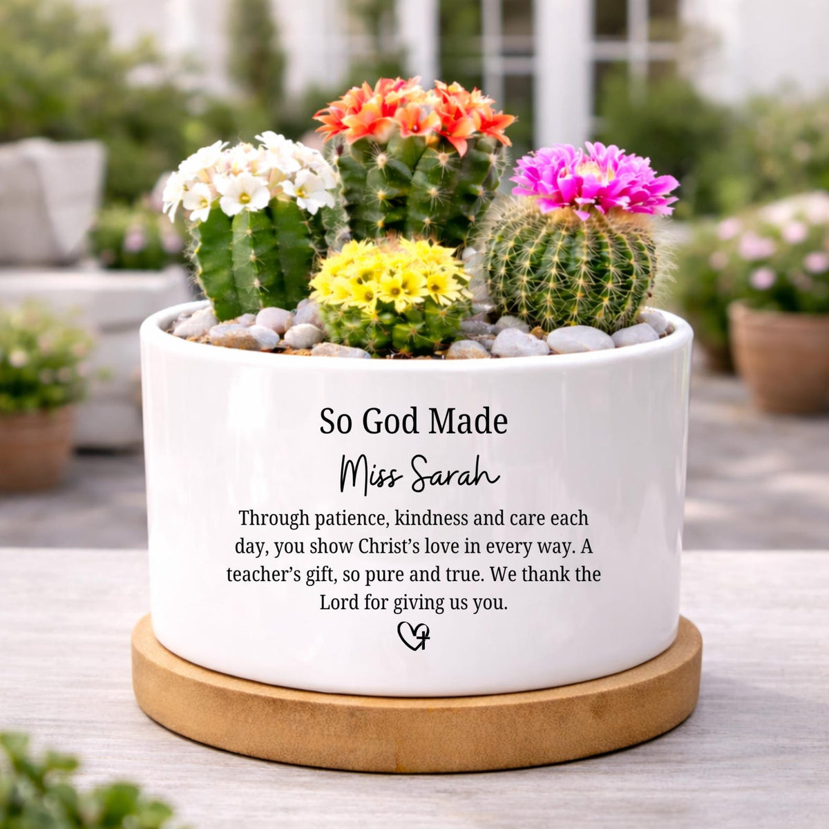 Personalized Christian Teacher Gift, So God Made Teacher Pot, Faith Teacher Appreciation Gift, Religious Teacher Thank You Gift