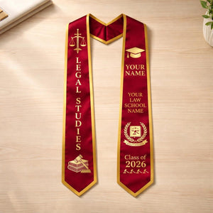 Personalized Graduation Stole Custom Name, Class of 2026 Stole, Custom College Stole, Marketing Graduation Sash, School Name Gift