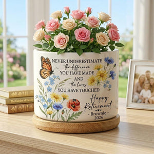Personalized Retirement Gift for Women 2026, Custom Name Planter Pot, Difference You Made Retirement Gift,Teacher Nurse Coworker Garden Gift
