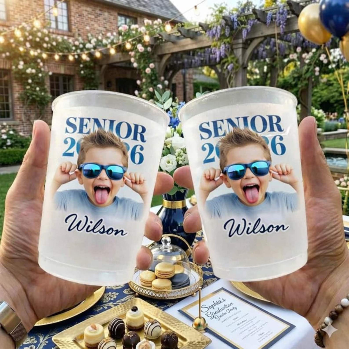Custom Graduation Frosted Cup, Personalized Photo Senior Cup 2026, Class of 2026 Party Cups, Grad Party Decor, High School Graduation Gift