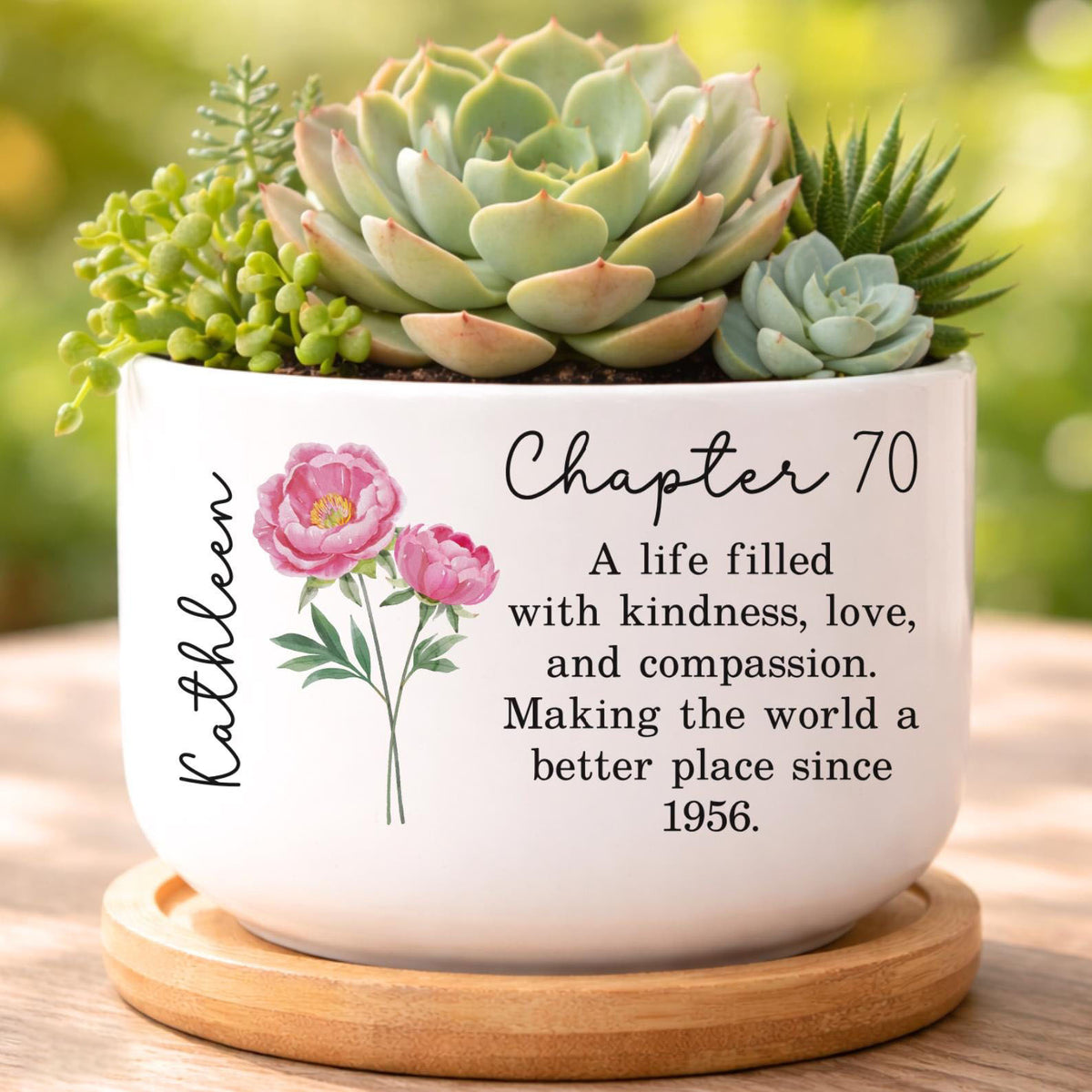 70th Birthday Gifts For Women, Personalized 70th Birthday Flower Pot Gift, Custom Name Chapter 70 Planter