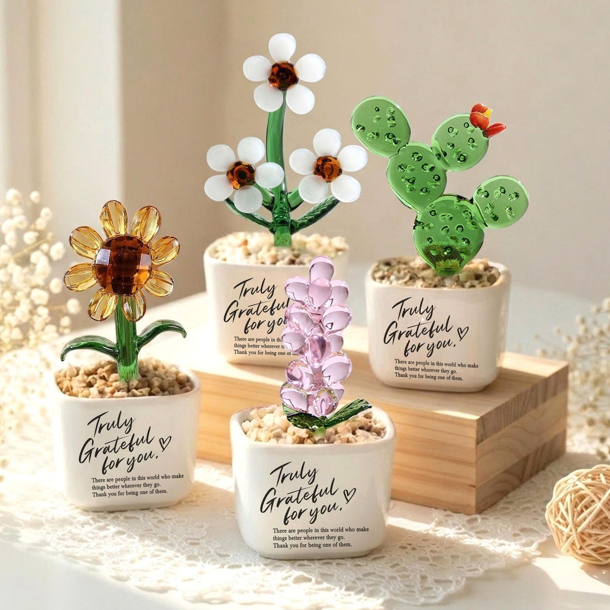 Custom Thank You Gift For Employee Appreciation Glass Flower Pot, Team Appreciation Gift, Coworker Gift, Client, Staff, Retirement Gift