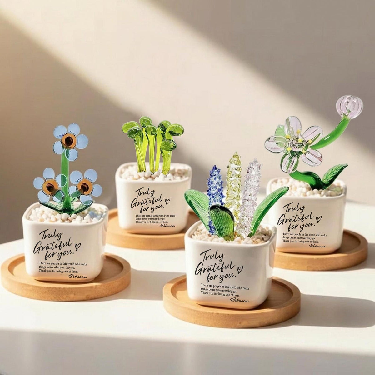 Custom Thank You Gift For Employee Appreciation Glass Flower Pot, Team Appreciation Gift, Coworker Gift, Client, Staff, Retirement Gift