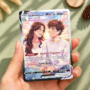 Custom Poke Card, personalized poke, card anniversary, personalized PKM, PKM Couple Card , vmax, poke balls, gifts for him
