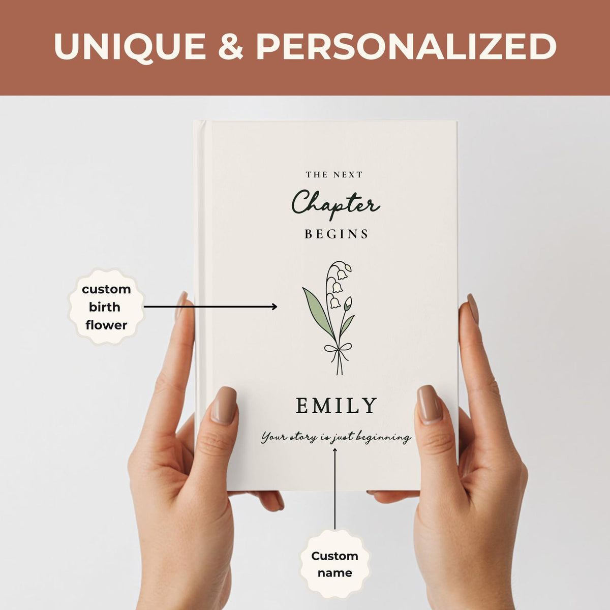 Personalized Graduation Journal Custom Name Notebook Class of 2026 College Graduate Gift for Her The Next Chapter Begins Keepsake