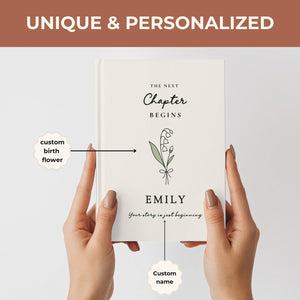 Personalized Graduation Journal Custom Name Notebook Class of 2026 College Graduate Gift for Her The Next Chapter Begins Keepsake