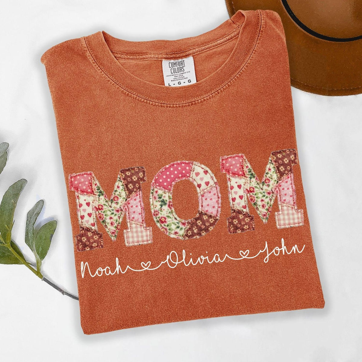 Personalized Mom Shirt, Custom Kids Names Comfort Color T-Shirt, Mother Gift Shirt, Mama Shirt, Mothers Day Shirt, Print Only Not a Patch