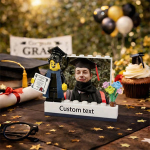 Personalized Class of 2026 Keepsake Custom Graduation Mini Figure with Display Gift Custom School Logo Photo Name