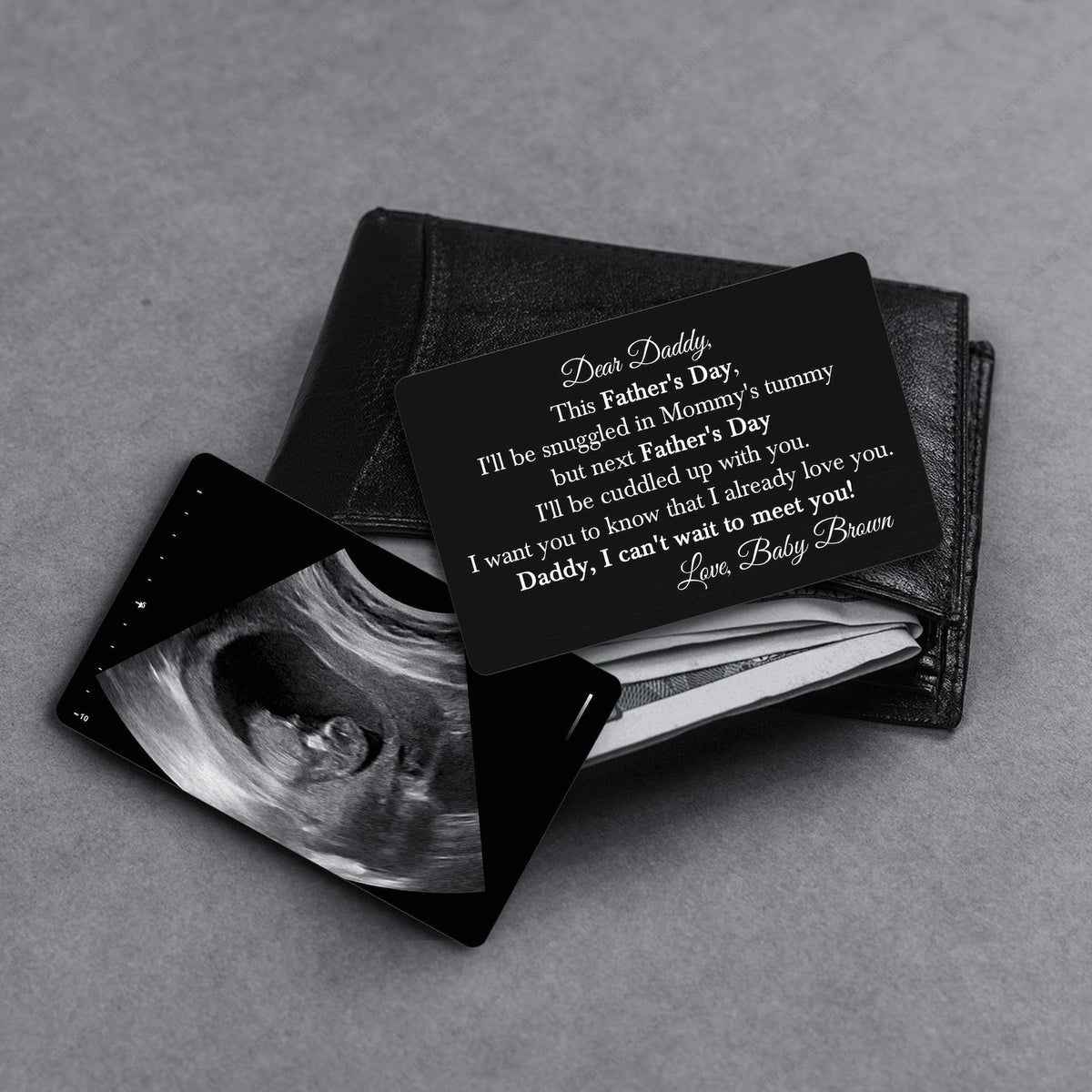 Baby Ultrasound Wallet Card for Dad, Baby Announce Gift, Wallet Insert Card for Daddy to Be, New Dad Gift from The Bump, Fathers Day Gift
