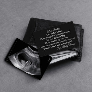 Baby Ultrasound Wallet Card for Dad, Baby Announce Gift, Wallet Insert Card for Daddy to Be, New Dad Gift from The Bump, Fathers Day Gift