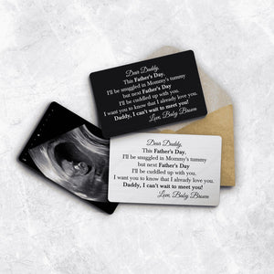 Baby Ultrasound Wallet Card for Dad, Baby Announce Gift, Wallet Insert Card for Daddy to Be, New Dad Gift from The Bump, Fathers Day Gift