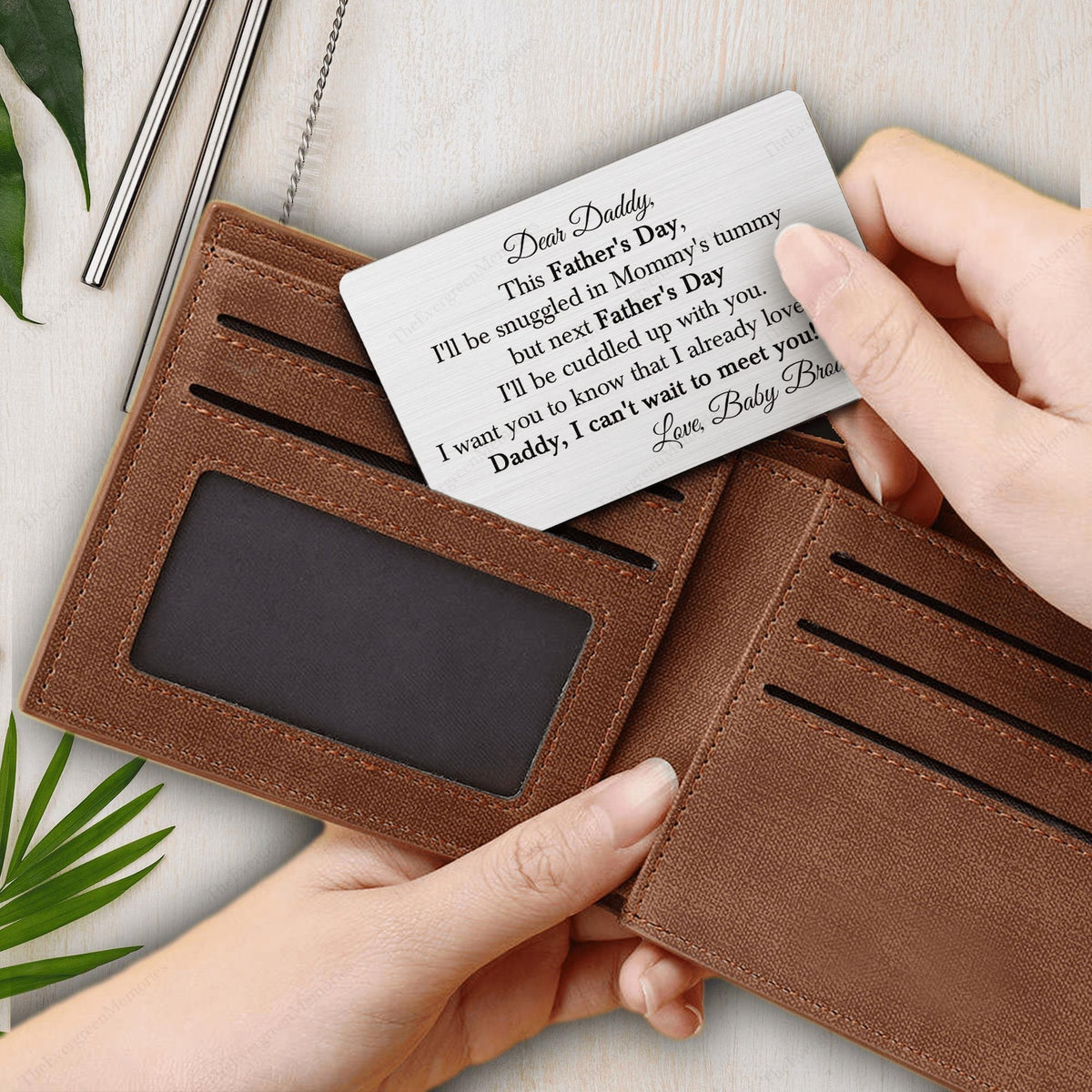 Baby Ultrasound Wallet Card for Dad, Baby Announce Gift, Wallet Insert Card for Daddy to Be, New Dad Gift from The Bump, Fathers Day Gift