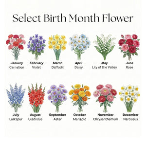 Custom Grandma's Garden Birth Month Flowers Night Light, Acrylic LED Light, Mother Lamp, Grandma Gift from Grandkids, Mother's Day Gift