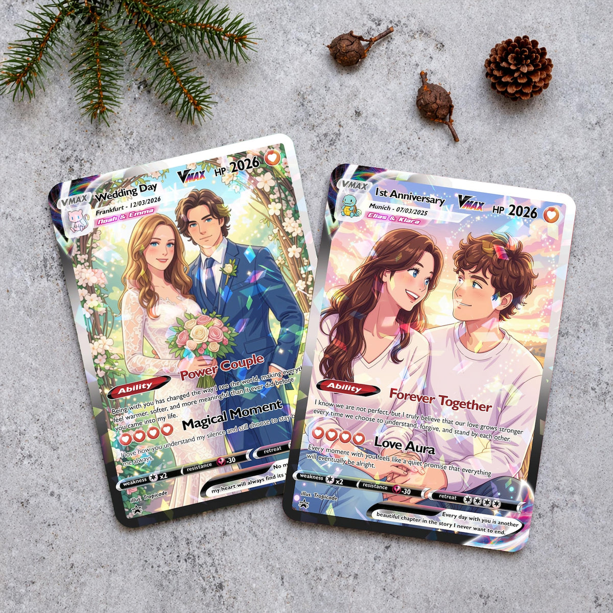 Custom Poke Card, personalized poke, card anniversary, personalized PKM, PKM Couple Card , vmax, poke balls, gifts for him
