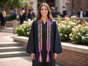 Personalized Graduation Lei 2026, Custom Name Ribbon Lei, Class of 2026, Graduation Gift, Satin Handmade Grad Lei, Senior Night Gift