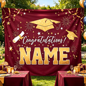 Custom Graduation Backdrop 2026, Personalized Class of 2026 Banner, Graduation Party Tapestry, Photo Booth Backdrop, Grad Party Decor