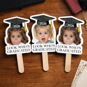 Graduation 2026 Big Heads on a Stick, Face on a Stick, Graduation Fan, Class of 2026, Personalized Graduation Fan Handheld,Gift for Graduate