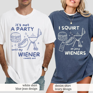 Funny 4th of July Matching Couple Shirts, Hotdog His and Hers Tees, Adult Humor Couple Shirts,Independence Day Couple Tee,Patriotic T-Shirts