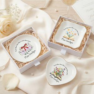 Personalized Graduation Jewelry Dish, Custom Name Ring Dish, Class of 2026 Gift, Teacher Appreciation Gift, Book Lover Gift, Gift for Her