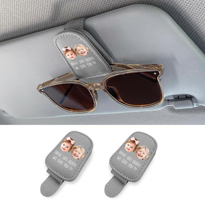Custom Photo Drive Safe Daddy Sunglasses Holder: Personalized Sunglasses Holder For Dad With Kids Face, Fathers Day, Gift For Dad, Grandpa