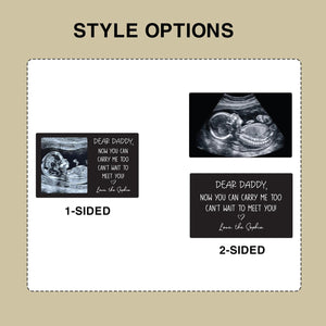 Custom Sonogram Wallet Card Metal, Ultrasound Photo Insert, Dad To Be Gift, Pregnancy Keepsake