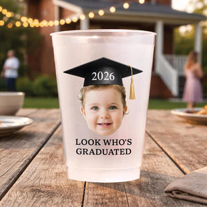 Personalized Funny Graduation Cup Custom Photo, Look Who s Graduated Party Favor, Class of 2026 Grad Party Cups, Custom Graduation Gift