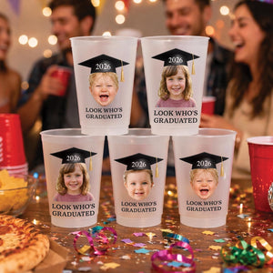 Personalized Funny Graduation Cup Custom Photo, Look Who s Graduated Party Favor, Class of 2026 Grad Party Cups, Custom Graduation Gift