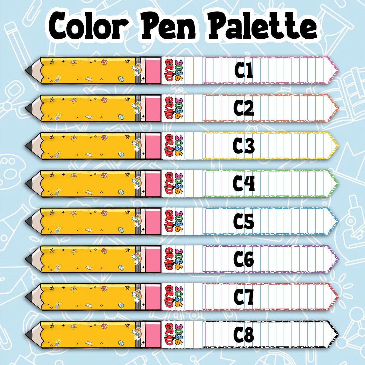 Personalized Kid Graduation Stole, Custom Pencil Kindergarten Grad Stole, Class Of 2026 Sash, Custom Graduation Gift for Daughter Son
