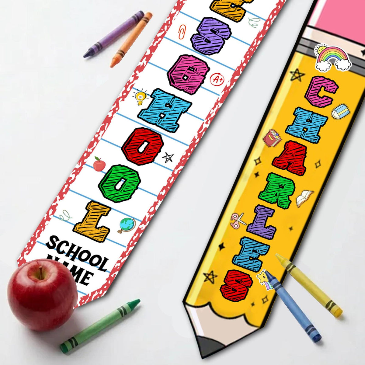Personalized Kid Graduation Stole, Custom Pencil Kindergarten Grad Stole, Class Of 2026 Sash, Custom Graduation Gift for Daughter Son