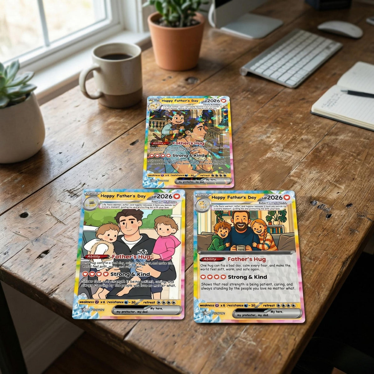 Personalized Poke Card From Photo to Holo Card, Father s Day Gift for Dad, Grandfather , Husband, Anniversary Gift